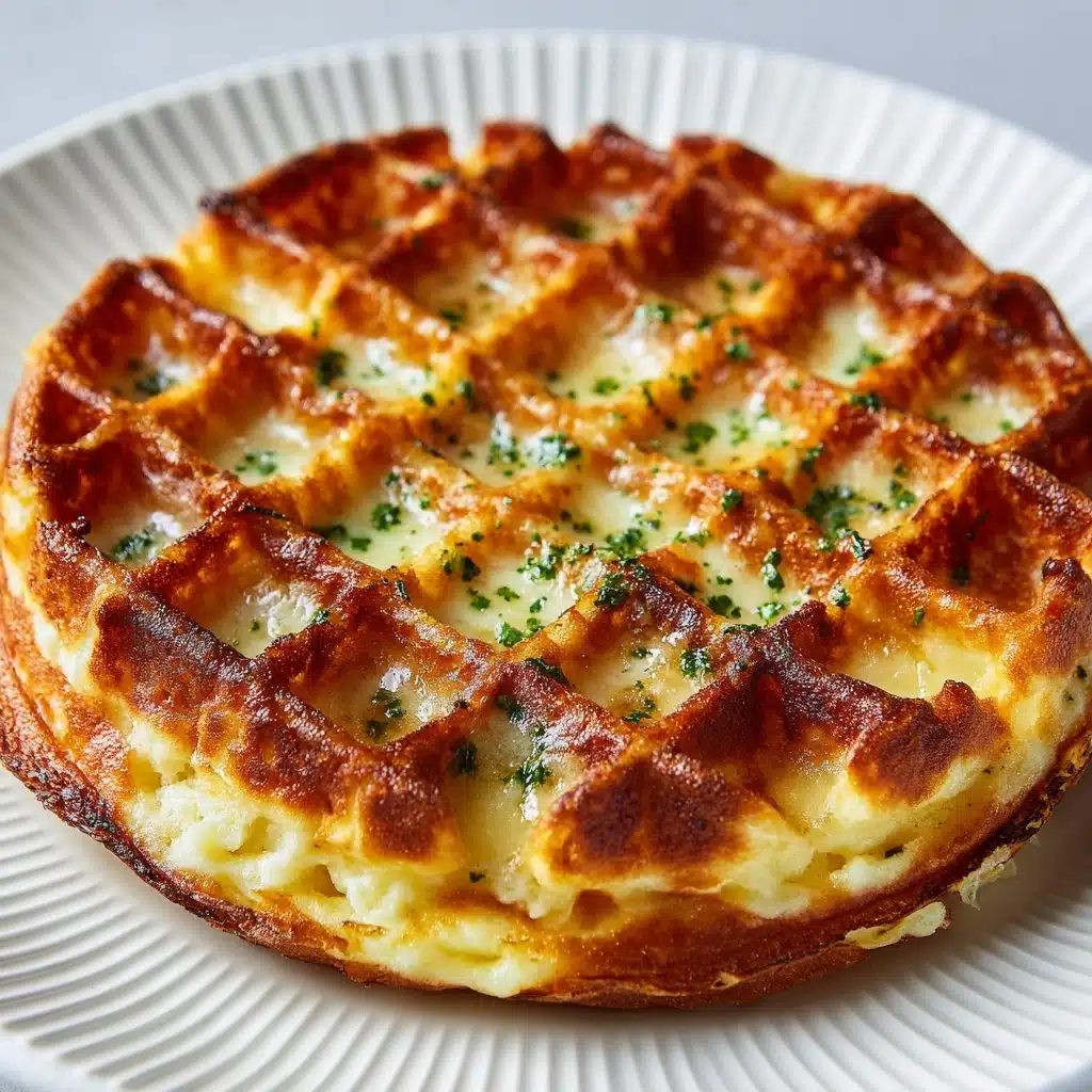 Easy Low Carb Chaffle with Egg and Cheese Recipe - Recipe Image