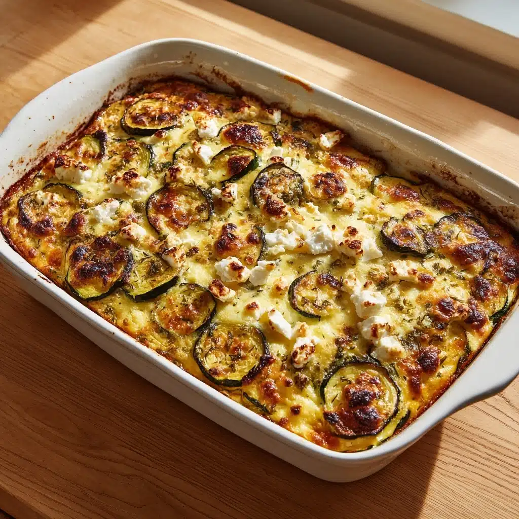 Baked Zucchini Spinach and Feta Casserole Recipe
