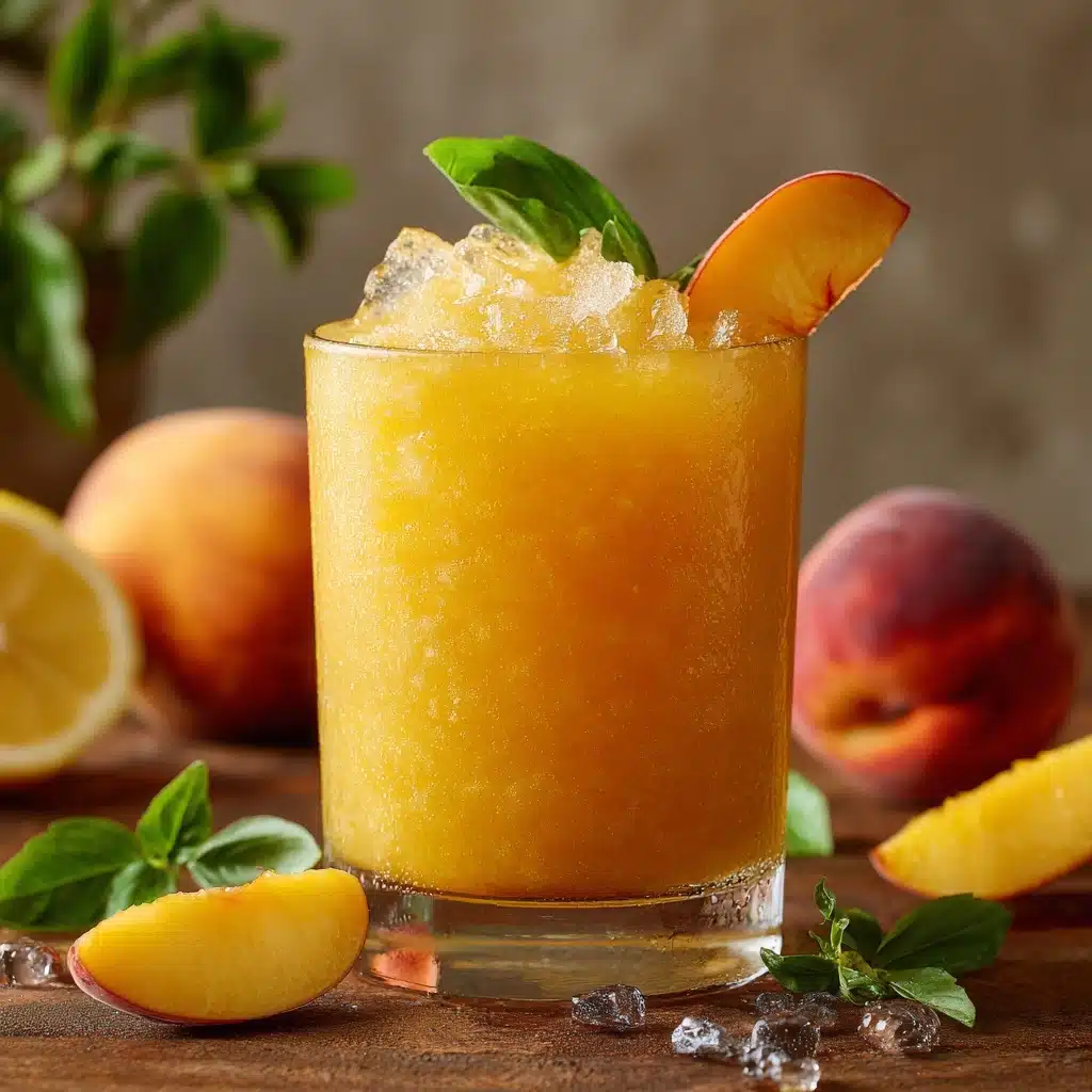 Frozen Peach Lemonade Recipe – The Ultimate Summer Slushie Recipe - Recipe Image