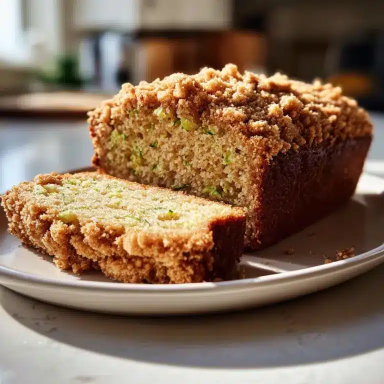 Cinnamon Streusel Topped Zucchini Bread Bakery Style Recipe
