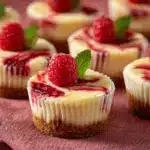 Raspberry Swirled Mini Cheesecakes Recipe