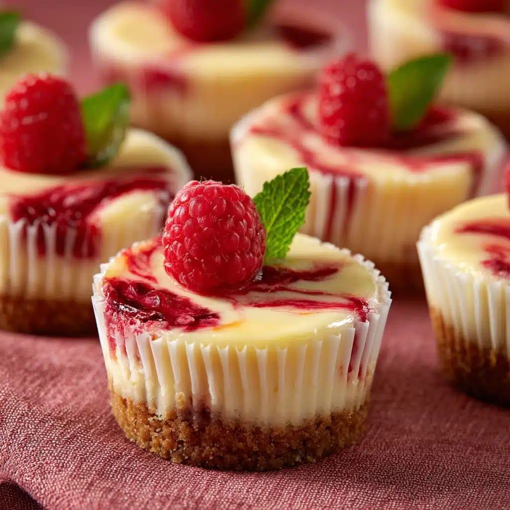 Raspberry Swirled Mini Cheesecakes Recipe
