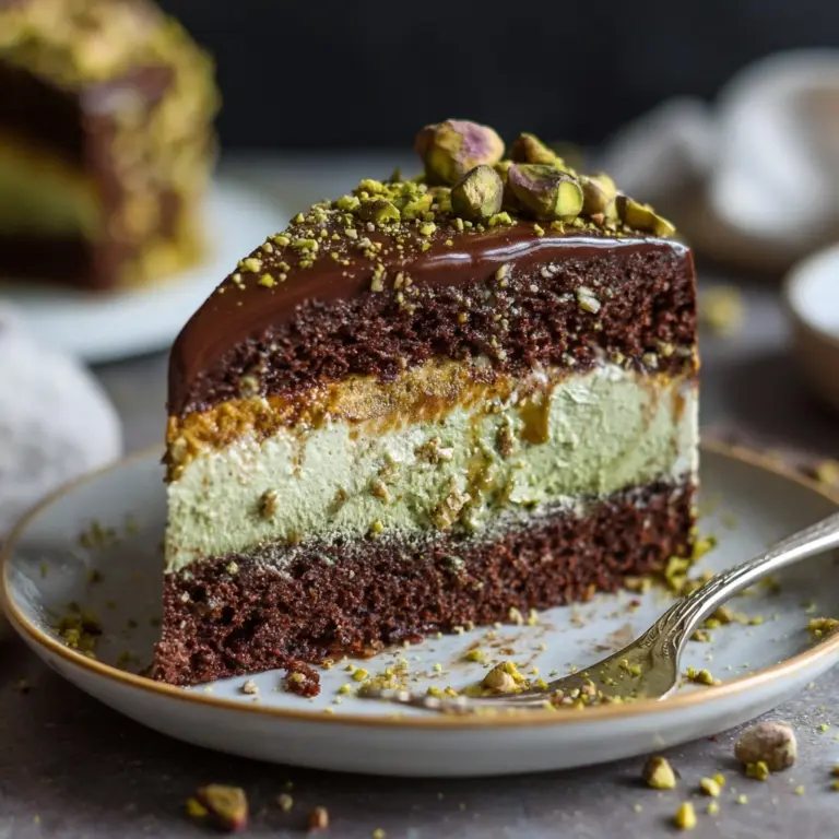 Dubai Chocolate Pistachio Cake Recipe