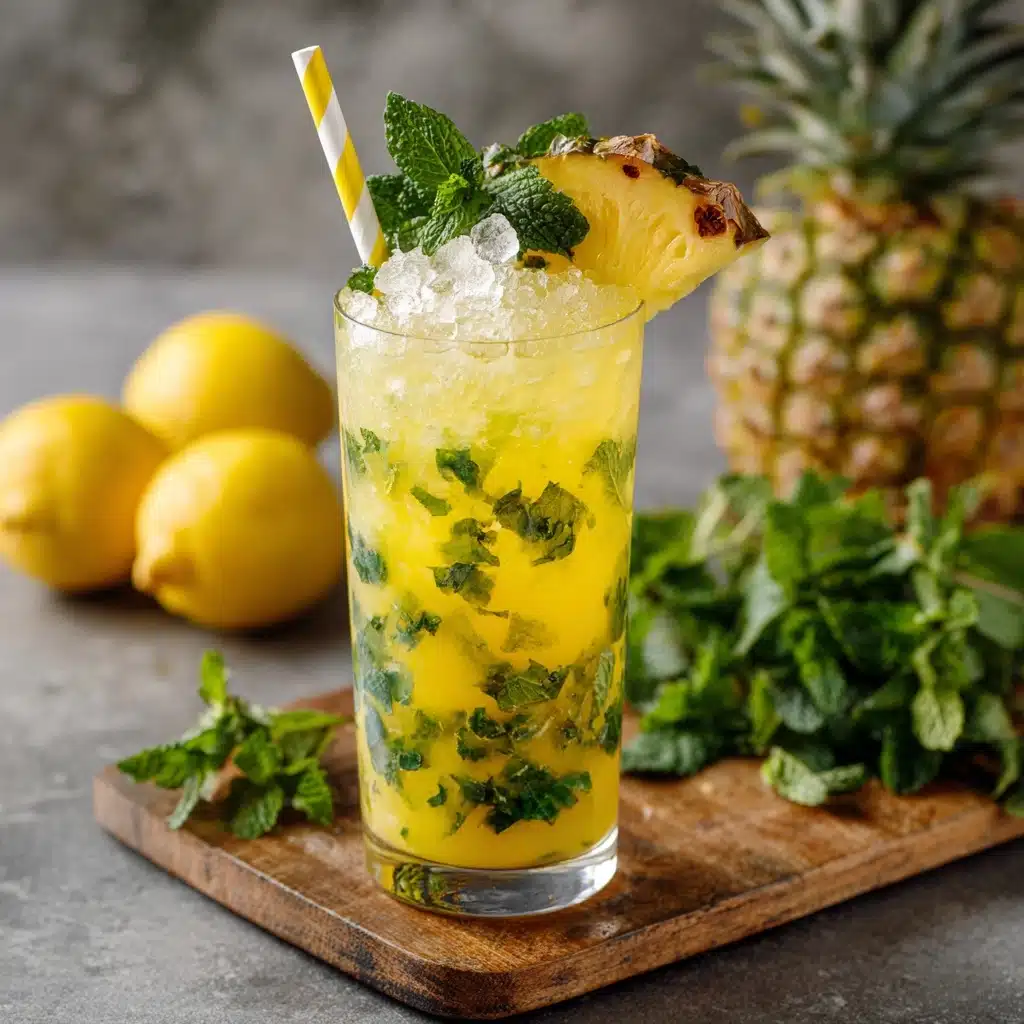 Refreshing Pineapple Coconut Mojito Mocktail Recipe - Recipe Image