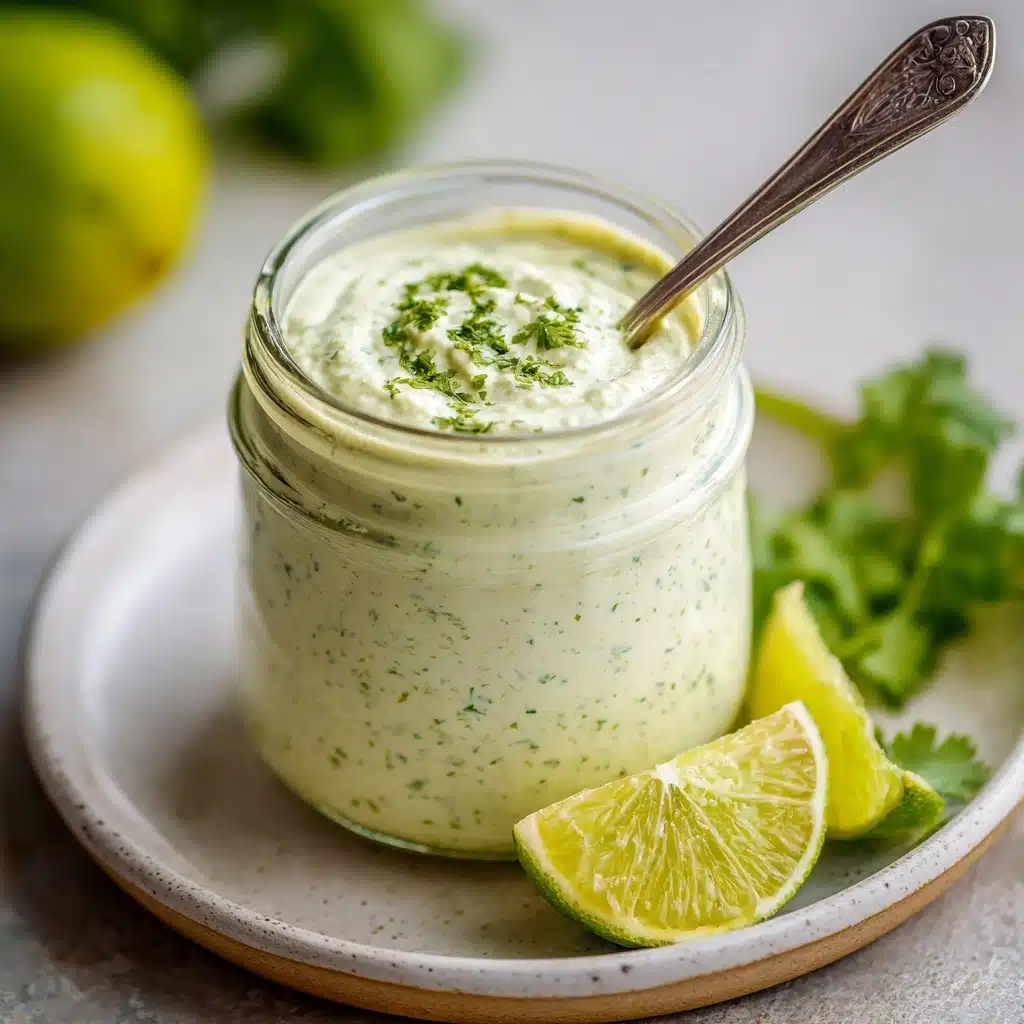 Creamy Garlic Lime Cilantro Sauce Recipe