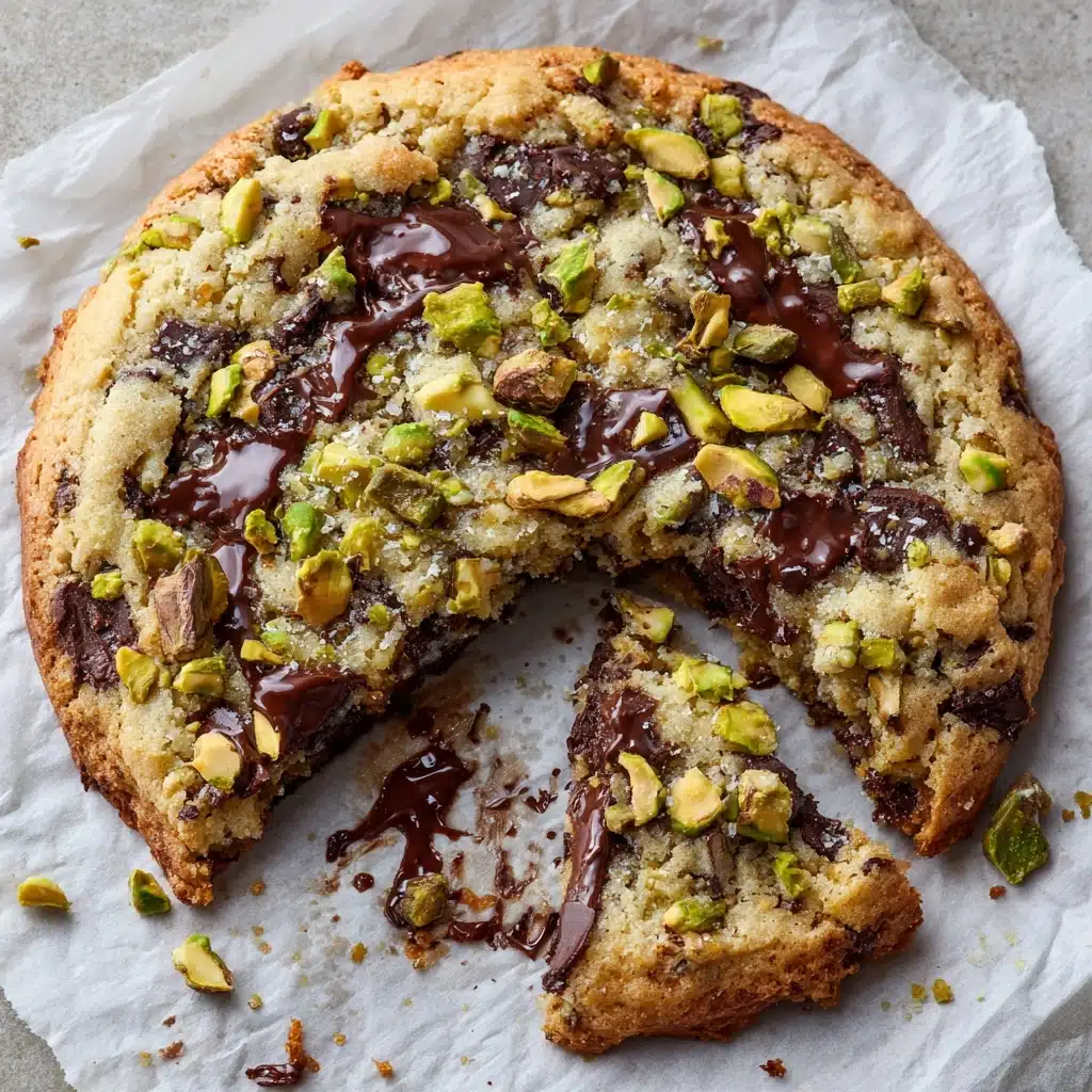 Dark Chocolate Pistachio Tahini Cookies Recipe - Recipe Image