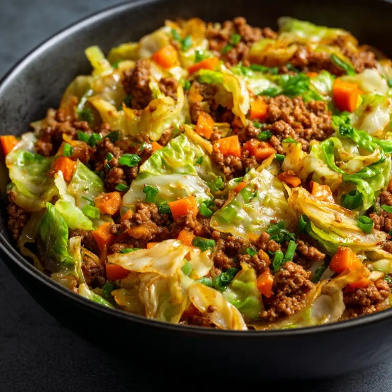 Chinese Ground Beef and Cabbage Stir-Fry Recipe