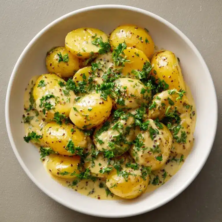 Creamy Garlic Sauce Baby Potatoes Recipe