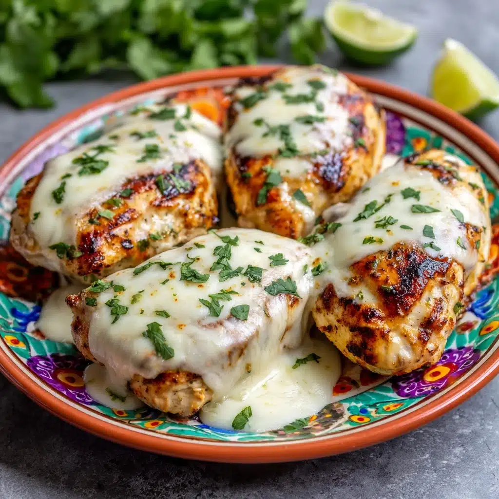Grilled Salsa Verde Pepper Jack Chicken Recipe - Recipe Image