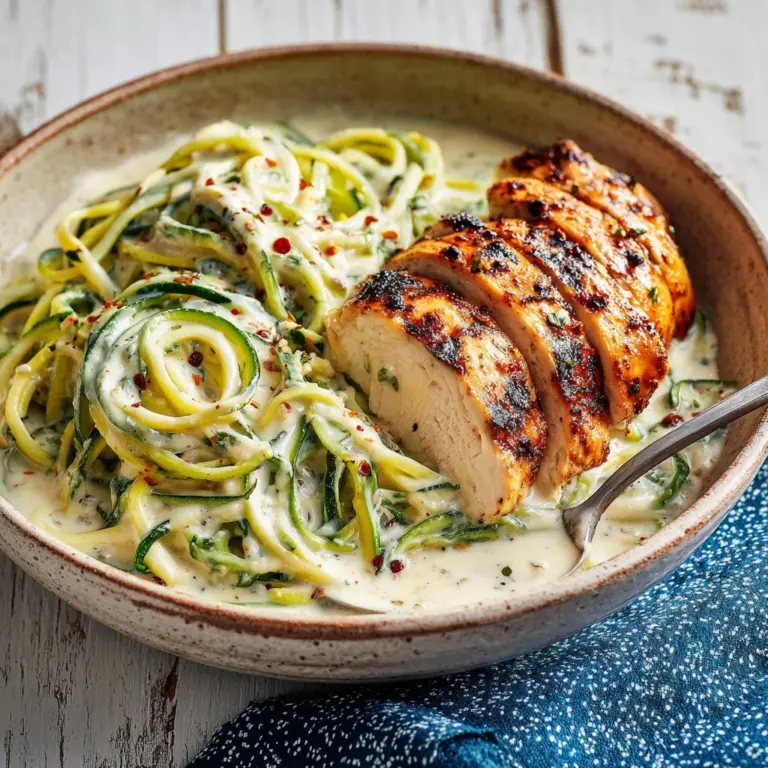 Zucchini Noodle Chicken Alfredo Recipe