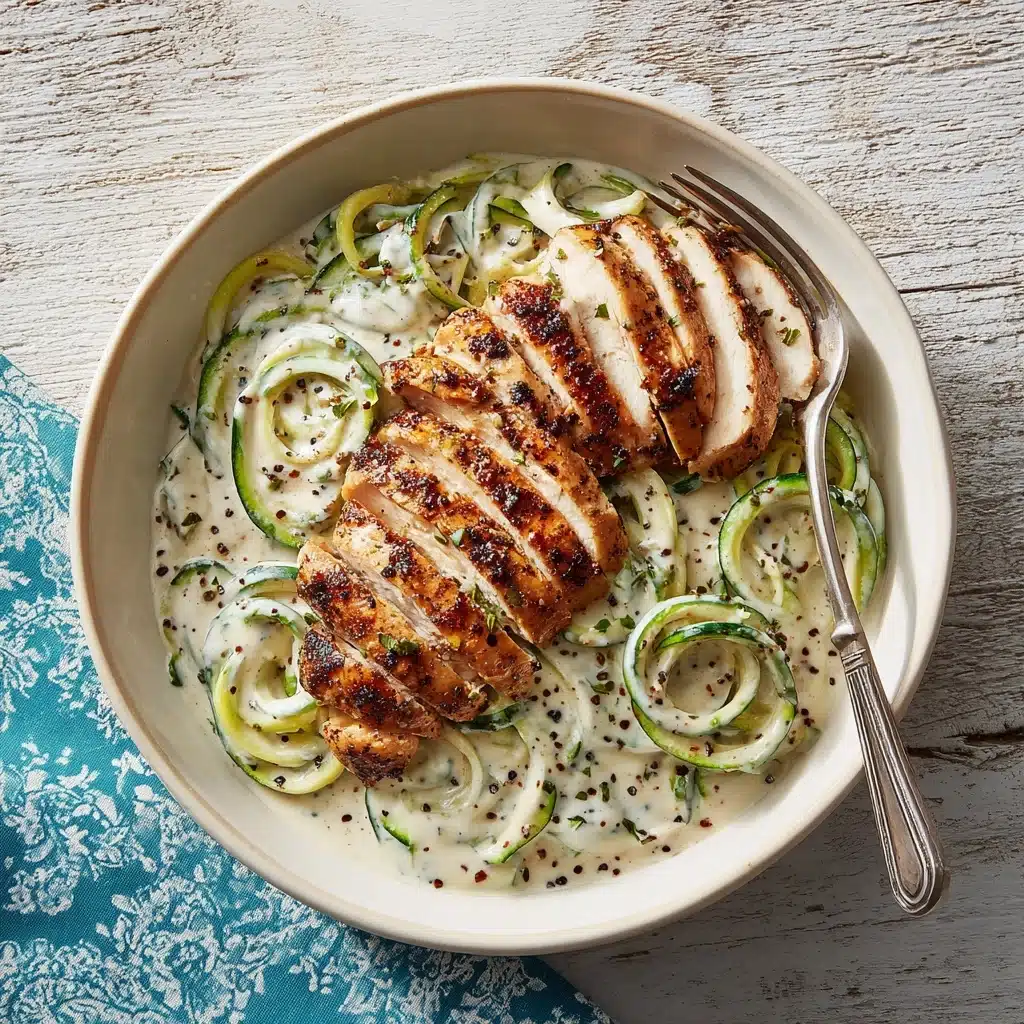 Zucchini Noodle Chicken Alfredo Recipe - Recipe Image