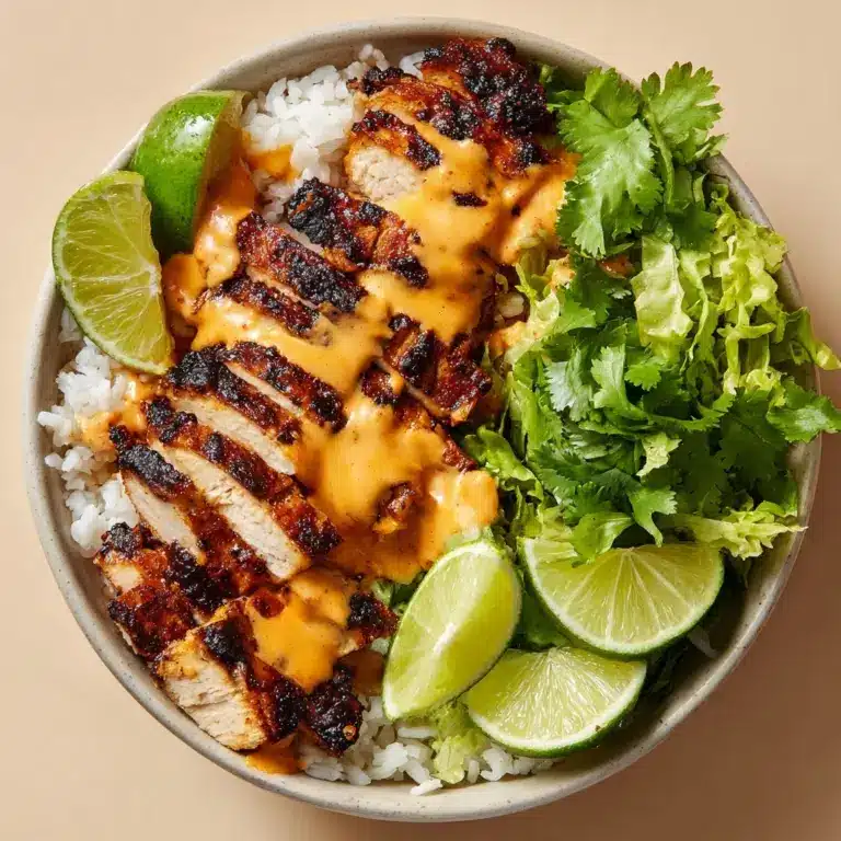Sweet Chili Chicken Bowl with Coconut Lime Drizzle Recipe