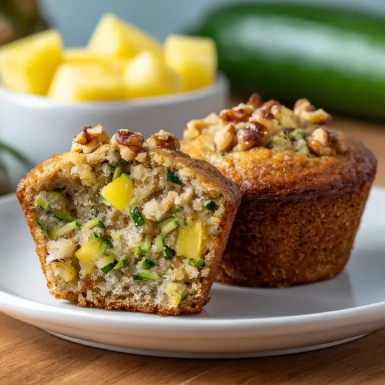 Pineapple Walnut Zucchini Muffins Recipe