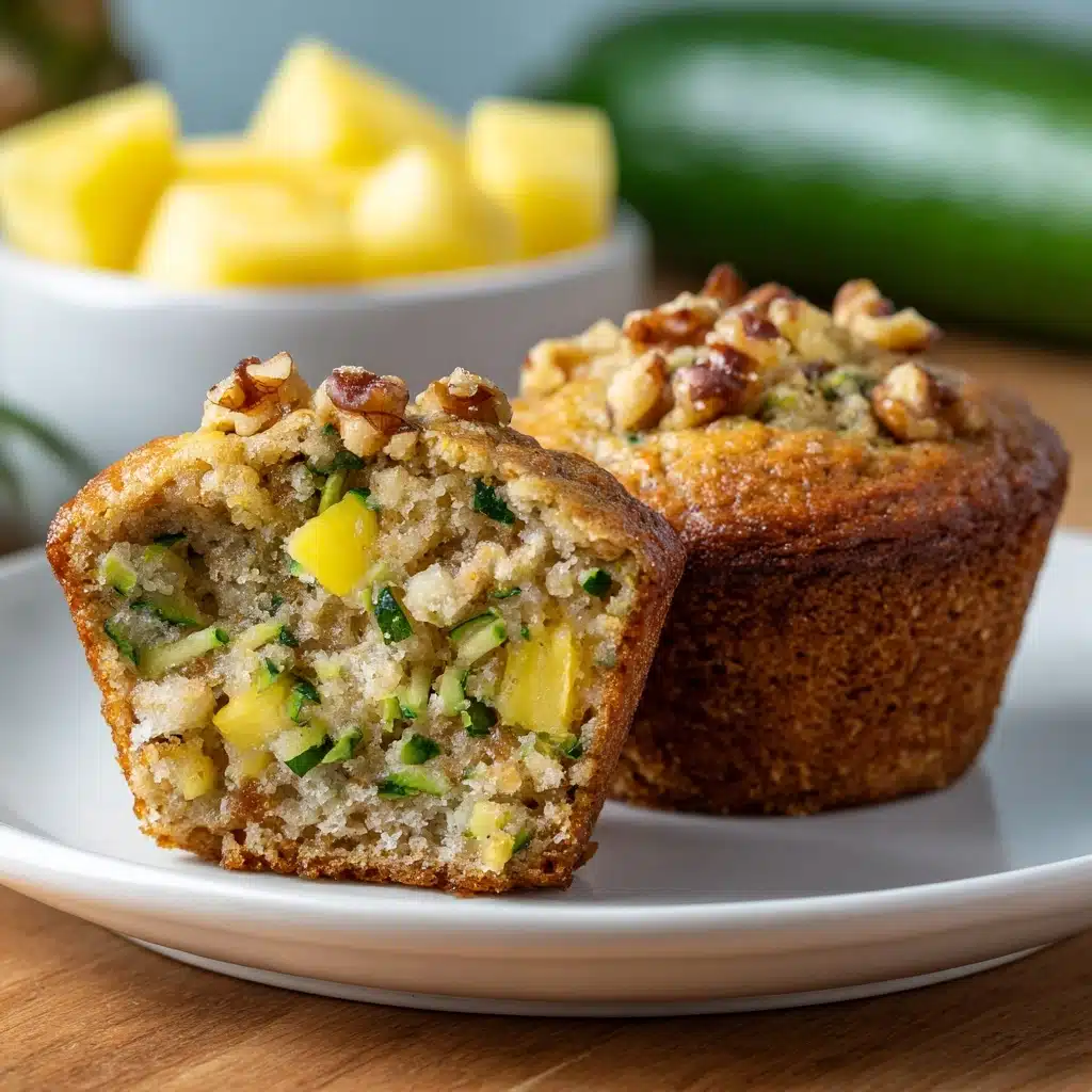 Pineapple Walnut Zucchini Muffins Recipe