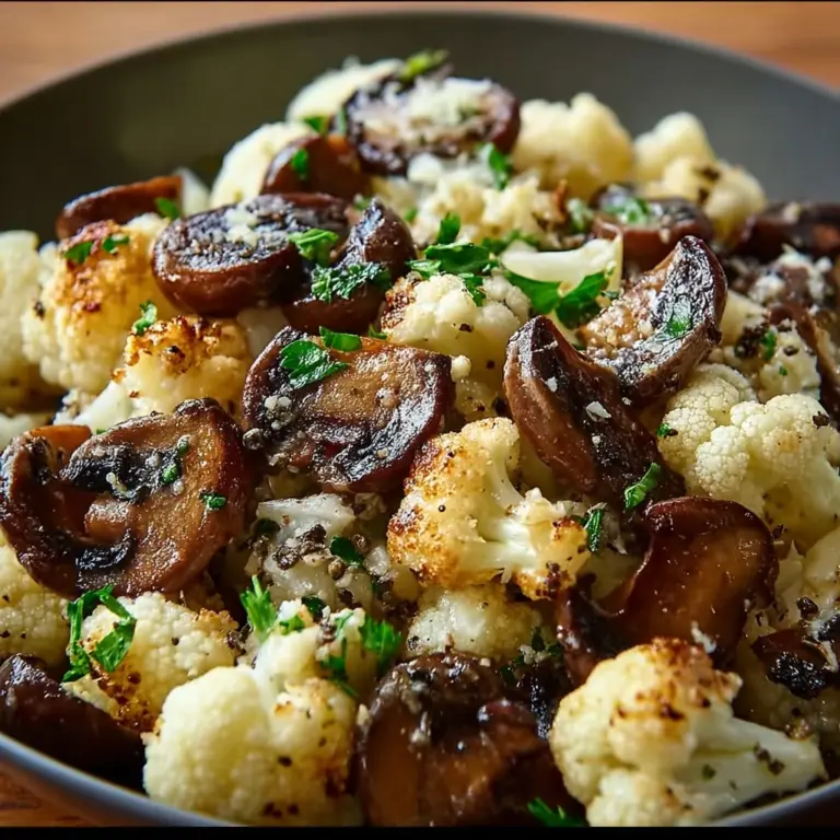 Garlic Cauliflower Mushroom Skillet: Quick & Delicious Dish Recipe