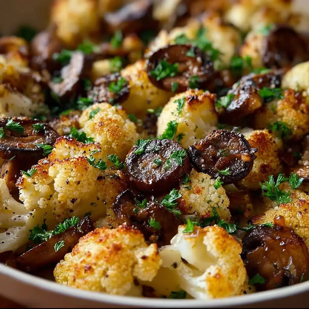 Garlic Cauliflower Mushroom Skillet: Quick & Delicious Dish Recipe - Recipe Image