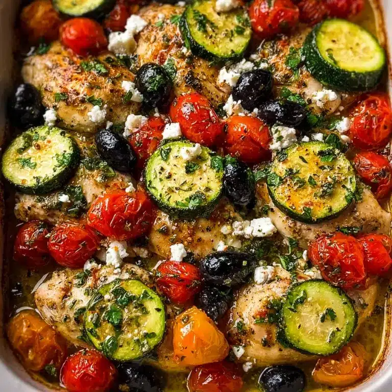 Mediterranean Chicken Zucchini Bake Recipe