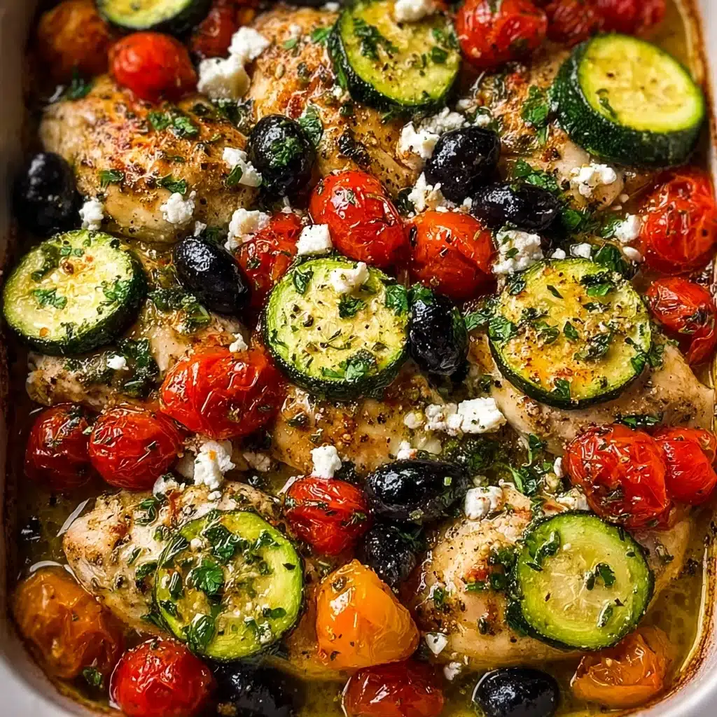 Mediterranean Chicken Zucchini Bake Recipe