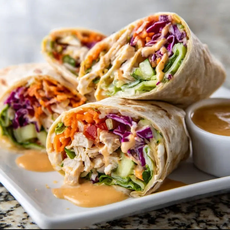 Thai Peanut Chicken Wraps Recipe