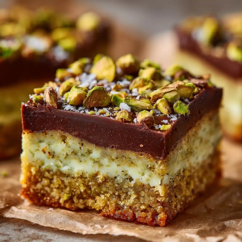 Brown Butter Dubai Pistachio Chocolate Chip Cookie Bars Recipe