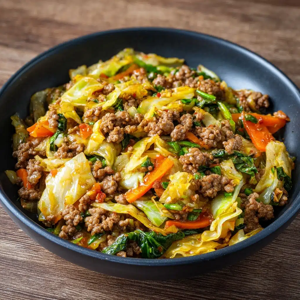 Chinese Ground Beef and Cabbage Stir-Fry Recipe - Recipe Image