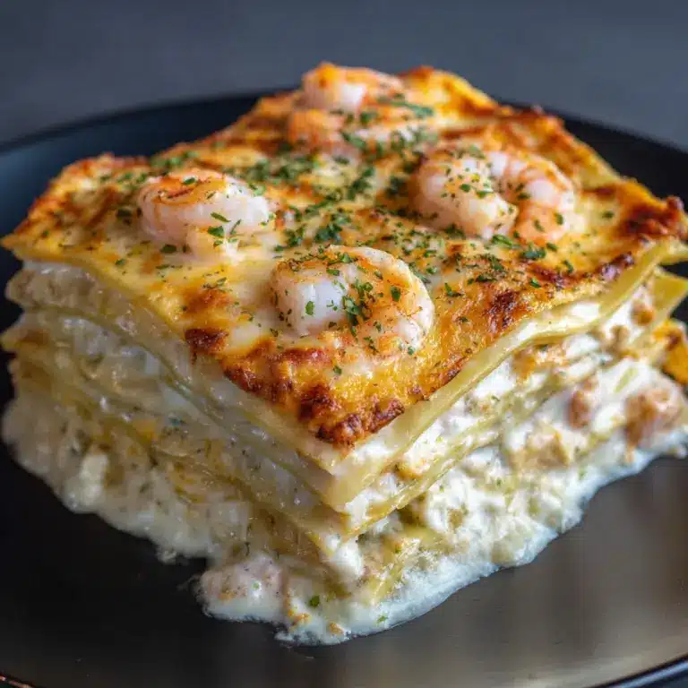 Garlic Butter Shrimp Scampi Lasagna Recipe
