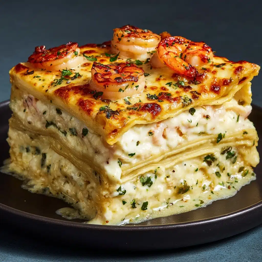 Garlic Butter Shrimp Scampi Lasagna Recipe - Recipe Image