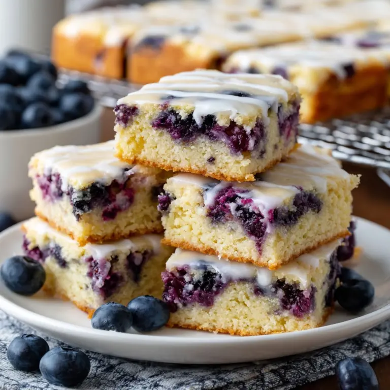 Glazed Blueberry Brownies Recipe