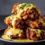 Pretzel Chicken with Mustard-Cheddar Sauce