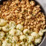 Garlic Butter Ground Turkey with Cauliflower Skillet Recipe