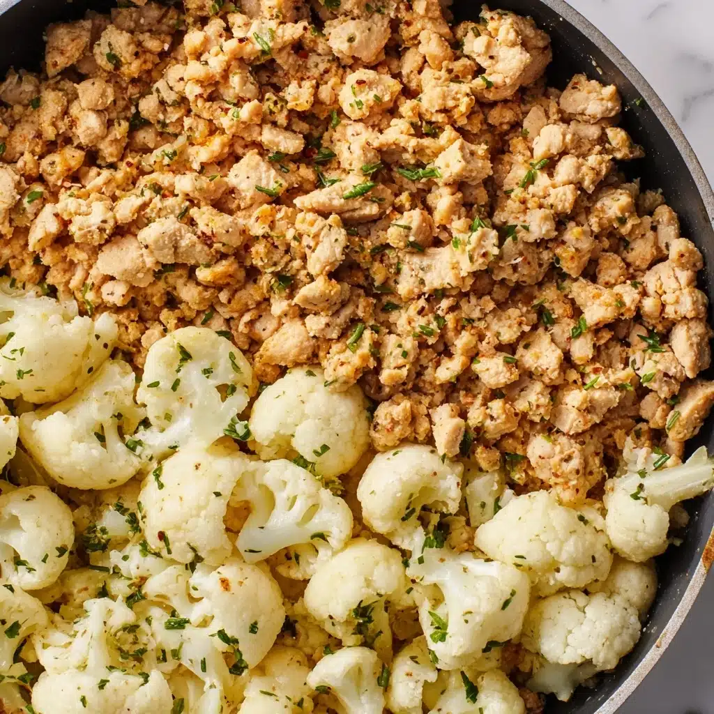 Garlic Butter Ground Turkey with Cauliflower Skillet Recipe - Recipe Image