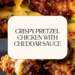 Pretzel Chicken with Mustard-Cheddar Sauce