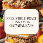 Peach Cinnamon Oatmeal Crumb Bars Recipe