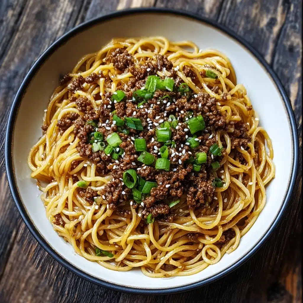 Mongolian Ground Beef Noodles Recipe - Recipe Image