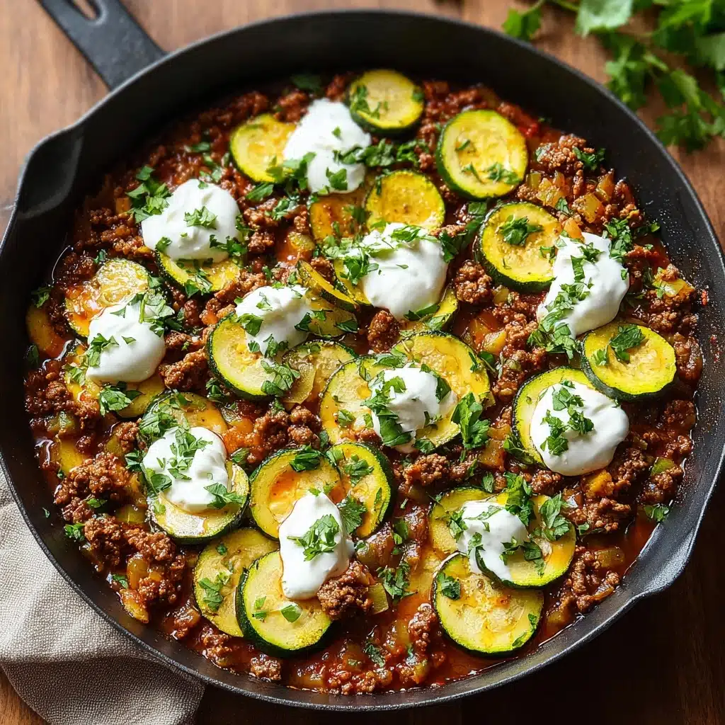 Zucchini and Ground Beef Skillet Recipe - Recipe Image