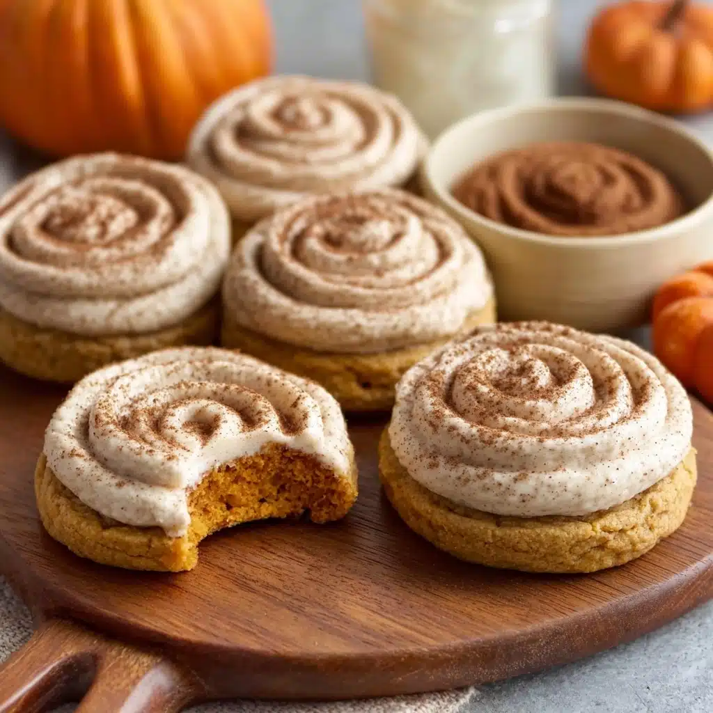 Soft Pumpkin Cookies with Cinnamon Frosting Recipe - Recipe Image