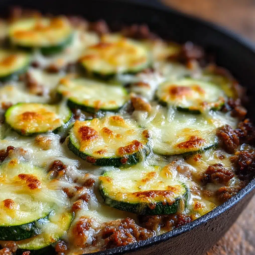 Cheesy Beef & Zucchini Casserole Recipe - Recipe Image