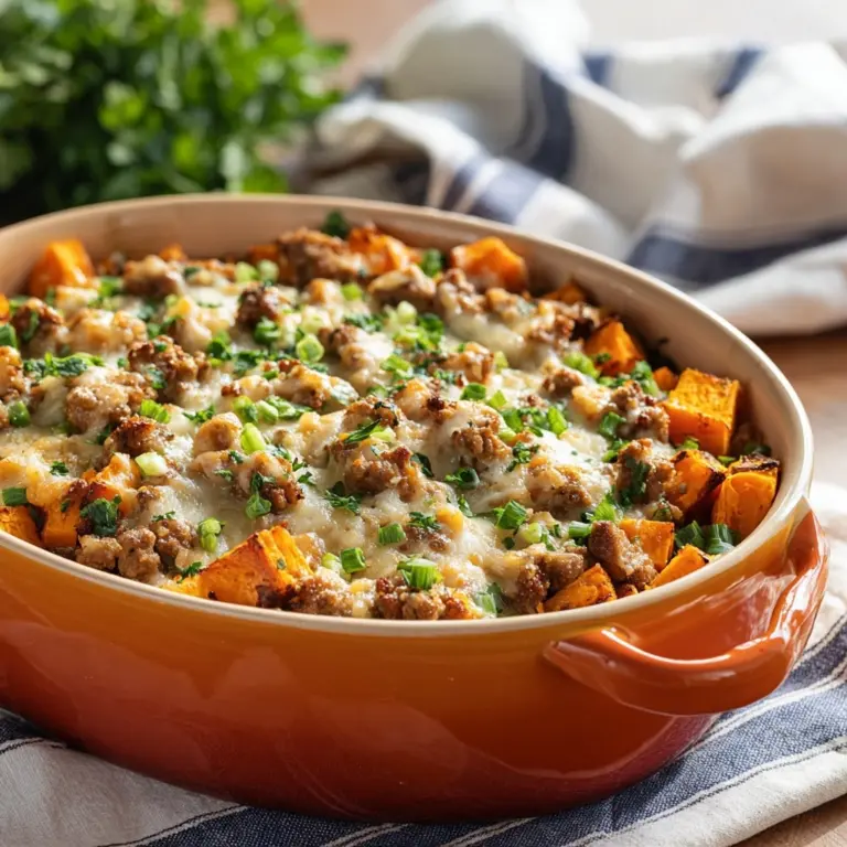 Ground Turkey Sweet Potato Bake Recipe