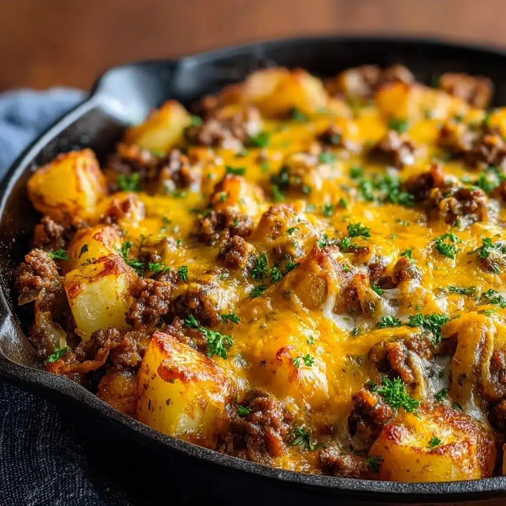 Cheesy Ground Beef and Potatoes Recipe - Recipe Image