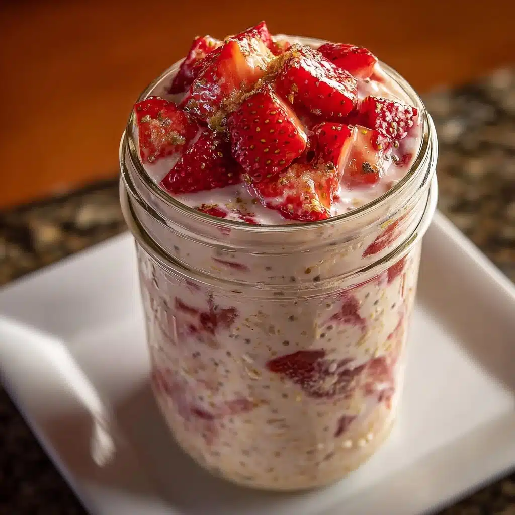Strawberry Cream Oats Recipe - Recipe Image