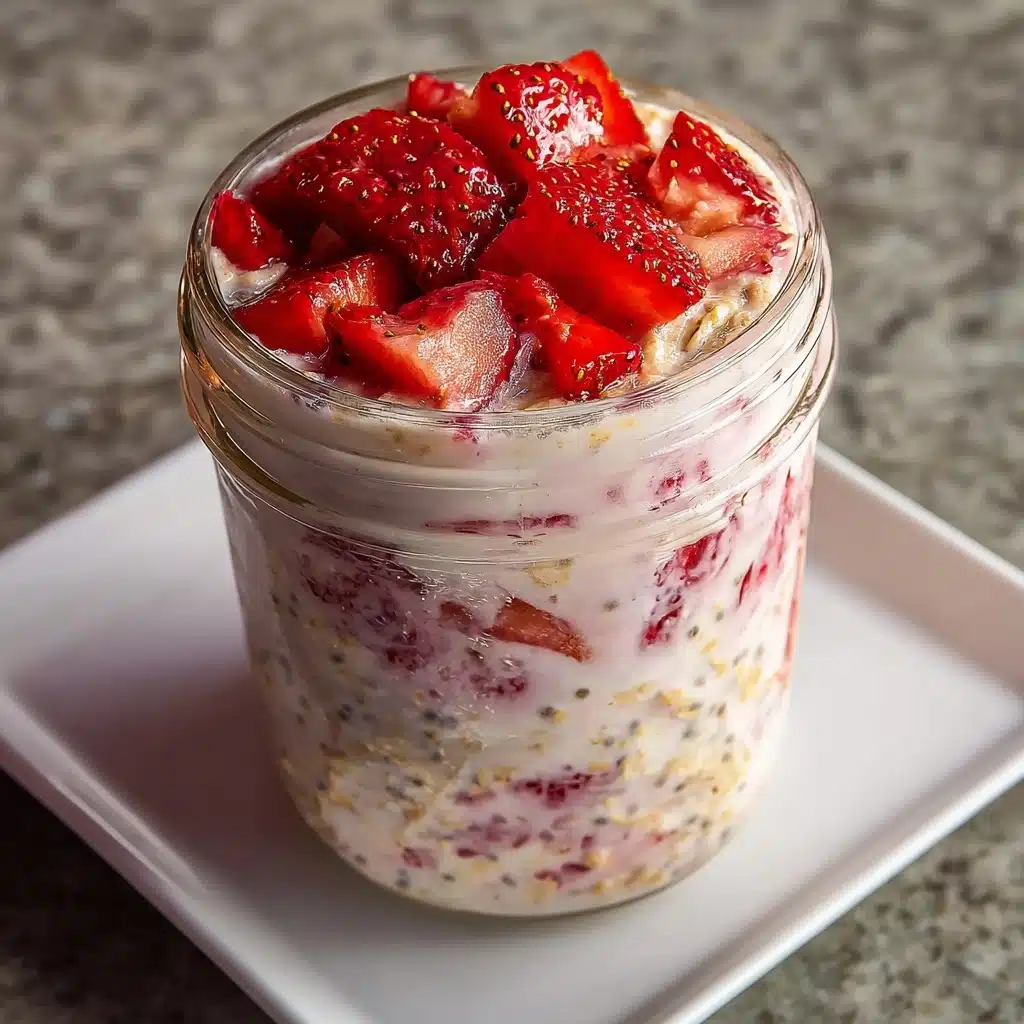 Strawberry Cream Oats Recipe - Recipe Image