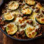Cheesy Beef & Zucchini Casserole Recipe