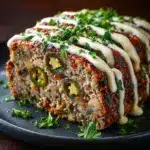 Smoky Jalapeño Popper Meatloaf with Creamy Ranch Drizzle Recipe
