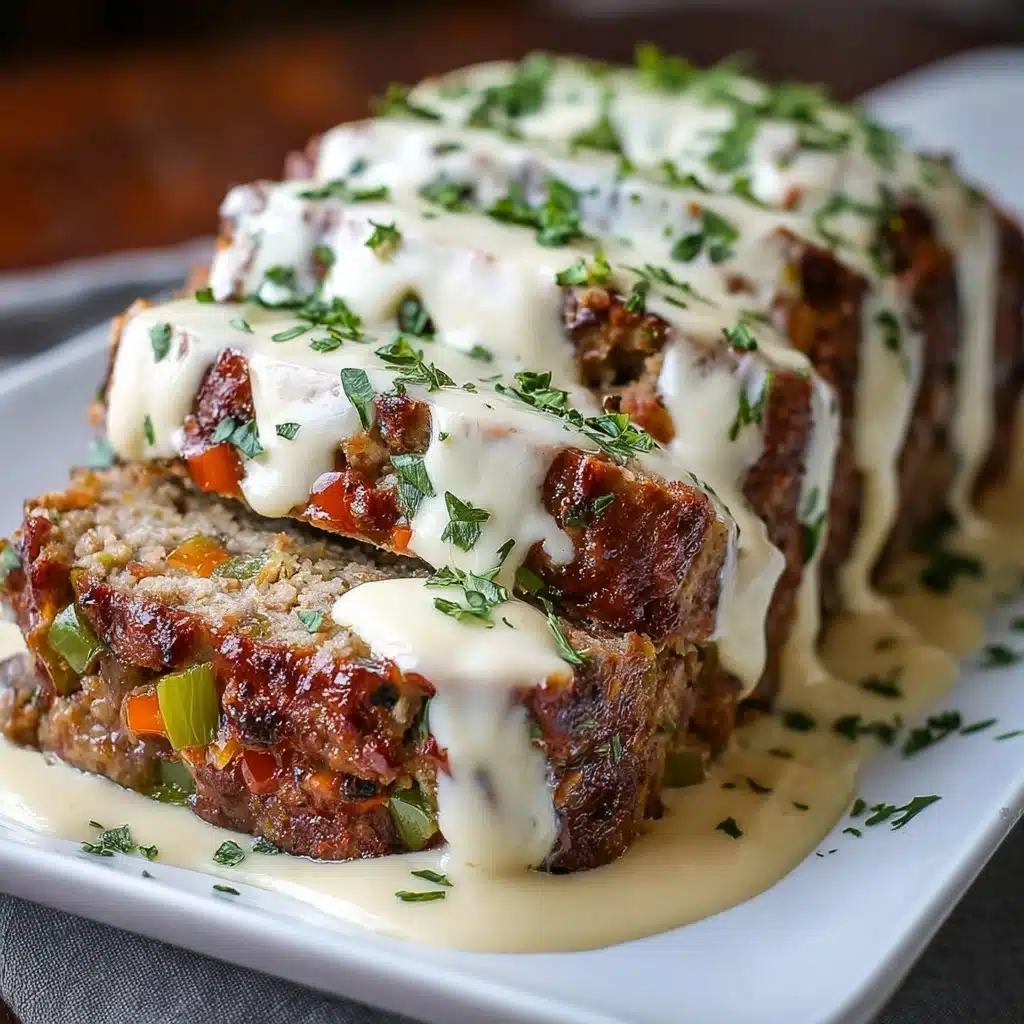 Smoky Jalapeño Popper Meatloaf with Creamy Ranch Drizzle Recipe - Recipe Image