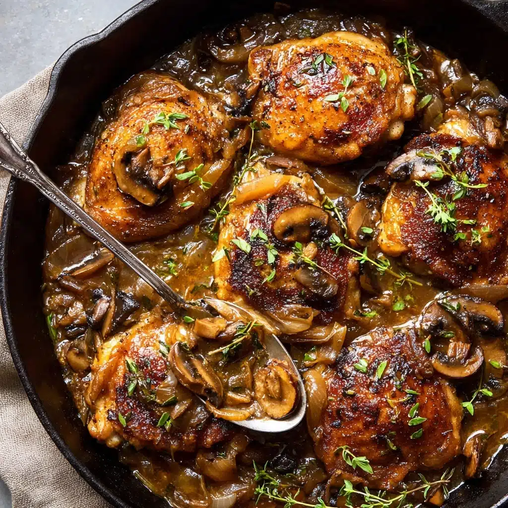 Cider Braised Chicken with Caramelized Onions Recipe - Recipe Image