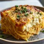 Baked Cream Cheese Spaghetti Casserole Recipe