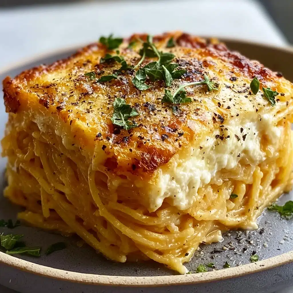 Baked Cream Cheese Spaghetti Casserole Recipe
