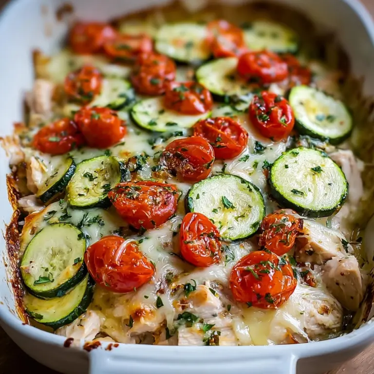 Mediterranean Chicken Zucchini Bake Recipe