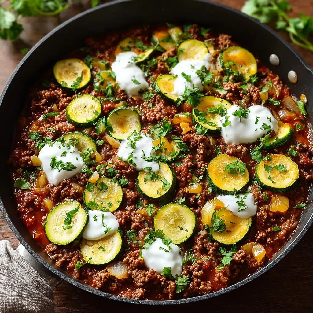 Zucchini and Ground Beef Skillet Recipe - Recipe Image