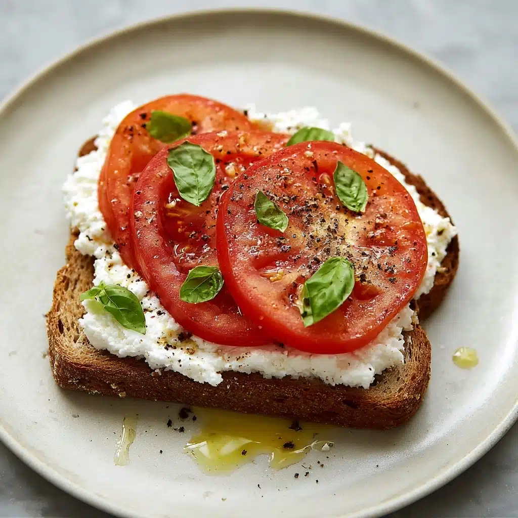 Tomato and Cottage Cheese Toast Recipe - Recipe Image